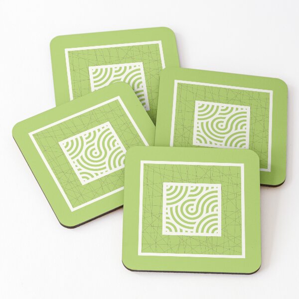 Item preview, Circuit of Thought – Green Geometric Flow designed and sold by deepgoa.