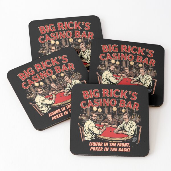 Item preview, Big Rick's Casino Bar Liquor in the front poker in the back.  designed and sold by NicMacTees.