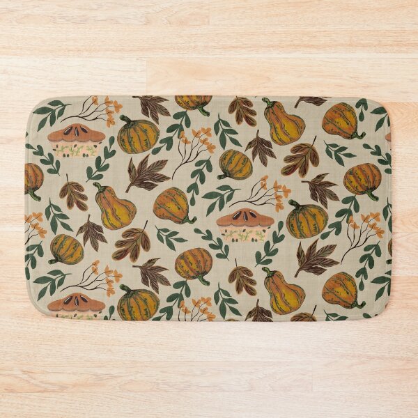 Item preview, Painterly Pumpkins Fall Leaves and Branches and Pumpkin Pie Neutral Beige designed and sold by JasmineGDesigns.