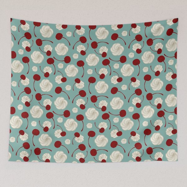 Item preview, Cherries And Cream - Pattern Repeat designed and sold by Pilar Bidó.