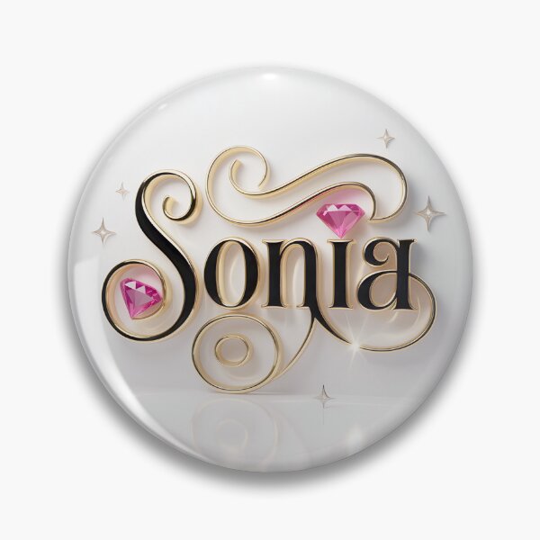 Item preview, Elegant Sonia Name Design with Pink Gems  Gold Accents designed and sold by Anthony Kelley.