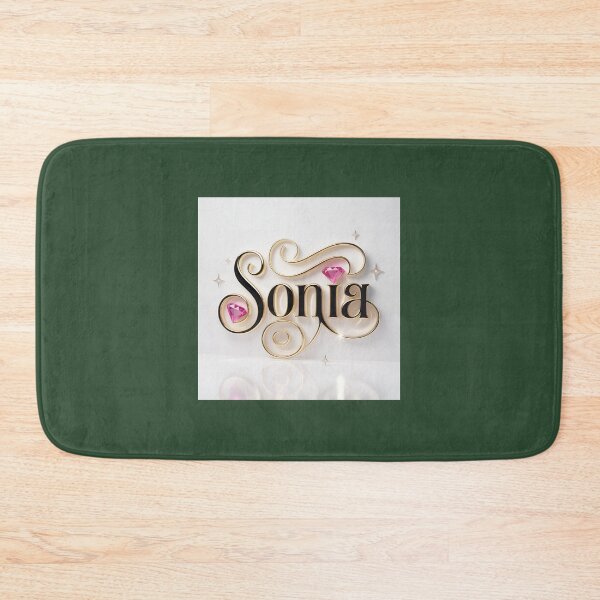 Item preview, Elegant Sonia Name Design with Pink Gems Gold Accents designed and sold by Anthony Kelley.
