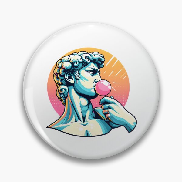Artikelvorschau, David Statue bläst Kaugummi Pop Art entworfen und verkauft von Apex Designs.