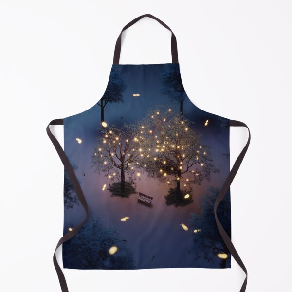 Item preview, Magical Night Forest with Fireflies – Dreamy Glow Path designed and sold by VividOrganica.