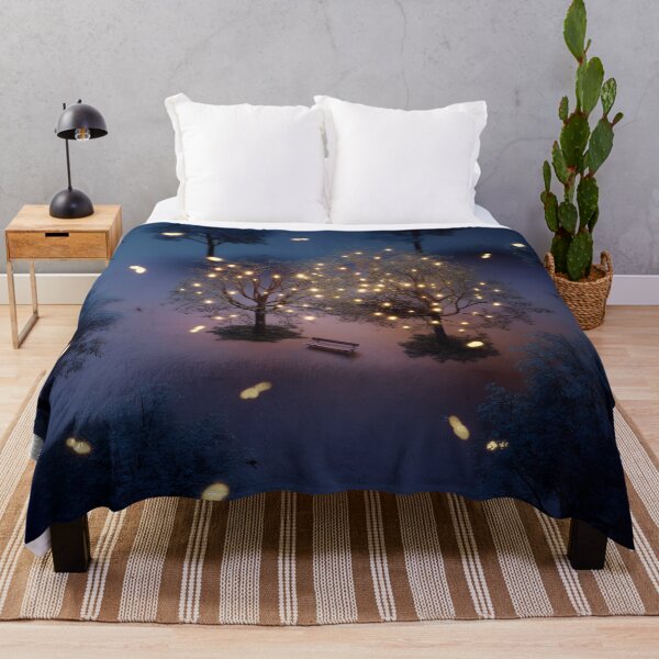 Item preview, Magical Night Forest with Fireflies – Dreamy Glow Path designed and sold by VividOrganica.