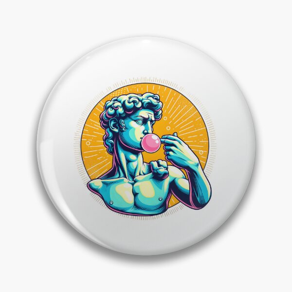 Artikelvorschau, David Statue bläst Kaugummi Pop Art entworfen und verkauft von Apex Designs.