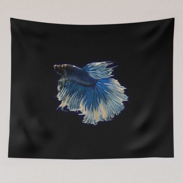 Item preview, Royal Blue Betta Fish | Vintage Aquatic Artwork Design designed and sold by Otaku Style.