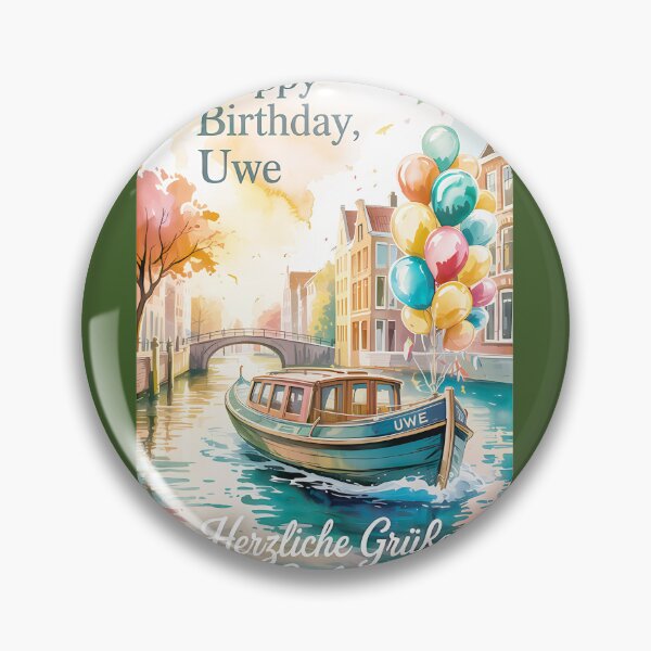 Item preview, Happy Birthday Uwe Watercolor Boat Scene designed and sold by Joseph Mccarthy.