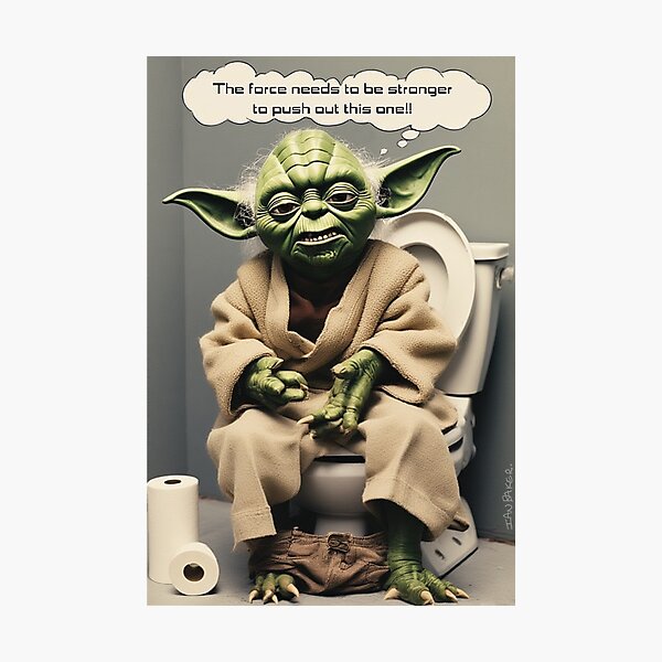 Item preview, Yoda on the Toilet parody tribute! designed and sold by IanBakerToons.