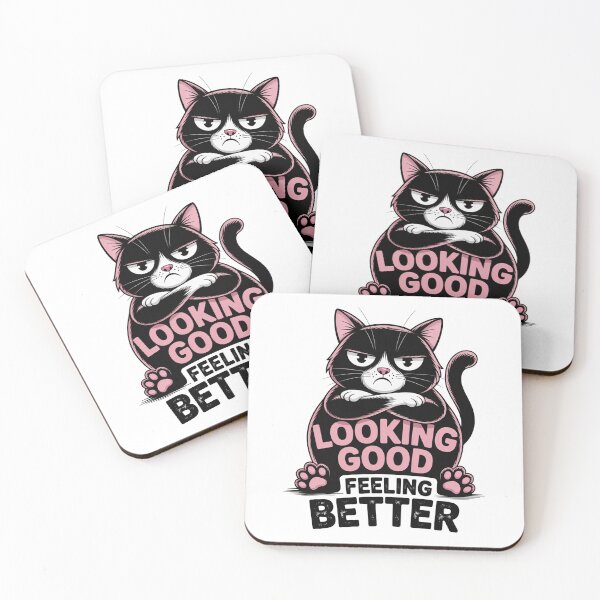 Item preview, Grumpy Cat Funny Looking Good Feeling Better designed and sold by MonkiFlipp.