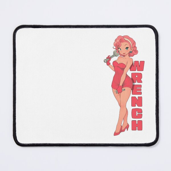 Item preview, Mechanic Betty Pinup Wrench anime cartoon girl designed and sold by blackdogshop.