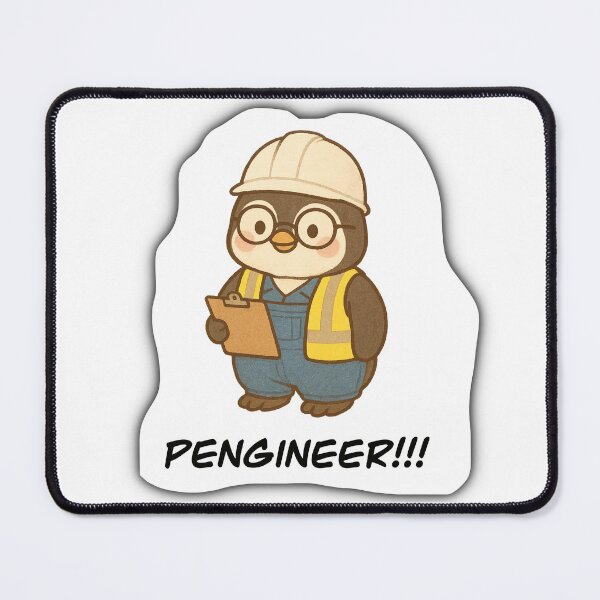 Item preview, Cute Penguin Engineer – Kawaii Construction Safety Design designed and sold by Pokah79.