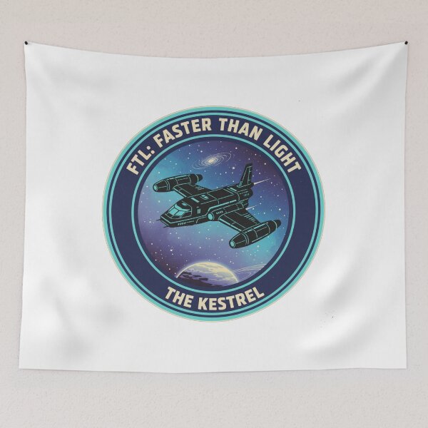 Item preview, FTL Faster Than Light Kestrel Spaceship Poster designed and sold by medhach.