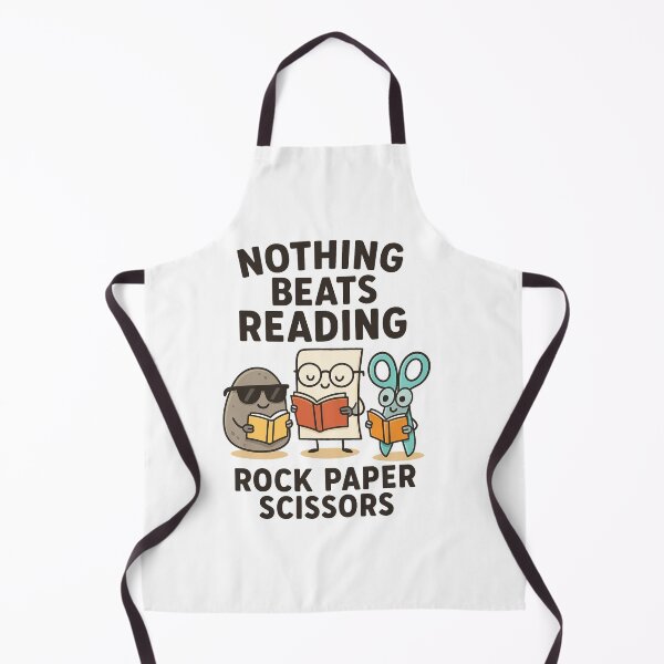 Item preview, Nothing Beats Reading – Funny Rock Paper Scissors Book Lover Design designed and sold by SlomianyPisarz.