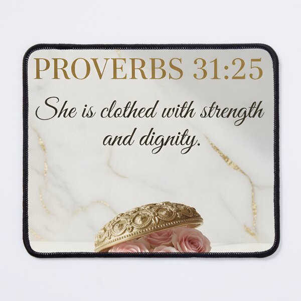 Item preview, Proverbs 31:25 Bible Verse Art | Strength and Dignity Christian Wall Decor designed and sold by Sandydesign.