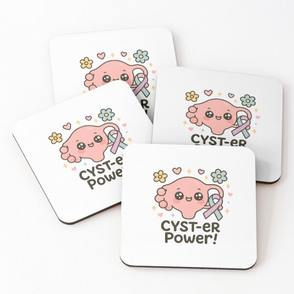 Item preview, Cyst-er Power - Cute PCOS Awareness Kawaii Ovary with Ribbon designed and sold by reflora1.