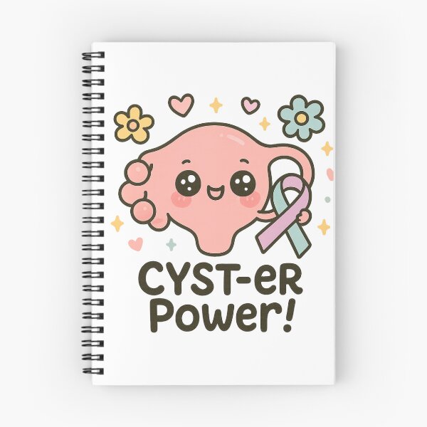 Item preview, Cyst-er Power - Cute PCOS Awareness Kawaii Ovary with Ribbon designed and sold by reflora1.
