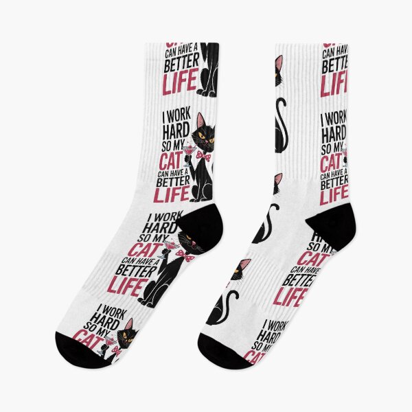 Item preview, Funny Cat Owner Work Hard Better Life designed and sold by MonkiFlipp.