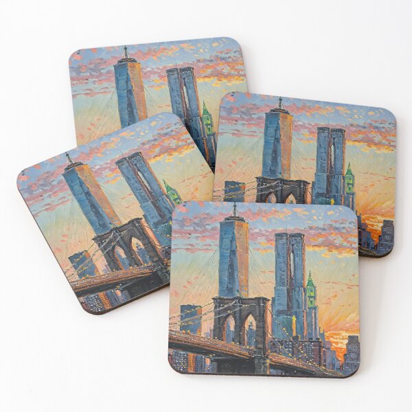 Item preview, Brooklyn Bridge at sunset designed and sold by sid1802.