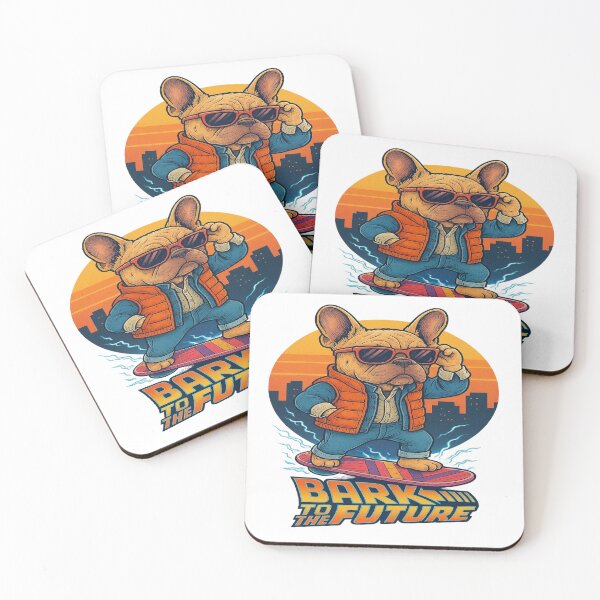 Item preview, Bark to the Future – Retro Dog on Hoverboard designed and sold by Herundros.