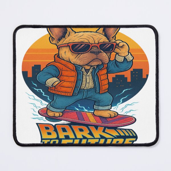 Item preview, Bark to the Future – Retro Dog on Hoverboard designed and sold by Herundros.
