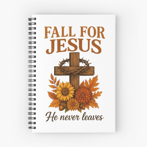 Item preview, Fall For Jesus He Never Leaves designed and sold by Dizzy Dog Designs.