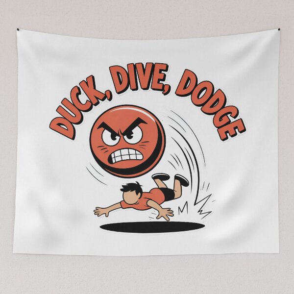 Item preview, Funny Dodgeball Player Gift Duck, Dive, Dodgeball Humor designed and sold by Blok45.