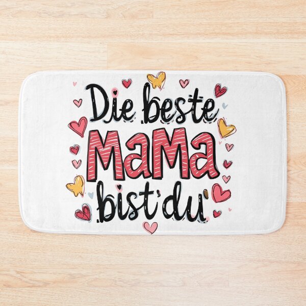 Artikelvorschau, Die beste Mama bist du – verspieltes Buntes Herz & Schmetterling Design entworfen und verkauft von ParaSiempreS.