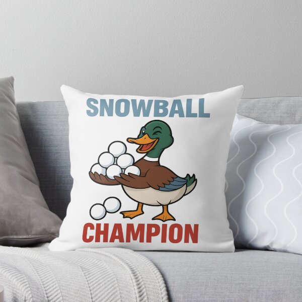 Item preview, Snowball Champion Funny Duck Winter Design designed and sold by TeeTimeTreasure.