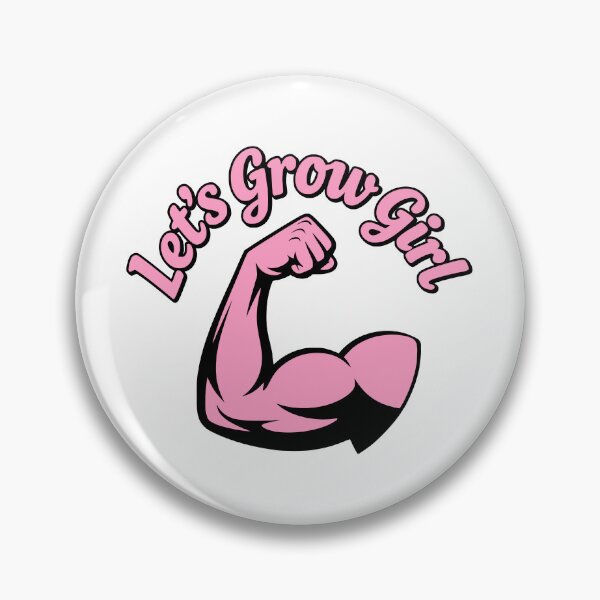 Item preview, Let's Grow Girl! Pink Gym Girl Quote designed and sold by PMCreative.