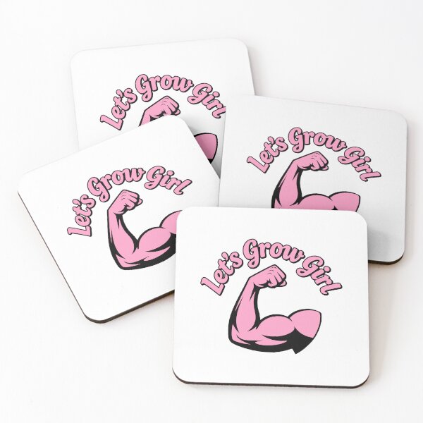 Item preview, Let's Grow Girl! Pink Gym Girl Quote designed and sold by PMCreative.