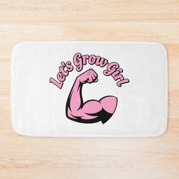 Item preview, Let's Grow Girl! Pink Gym Girl Quote designed and sold by PMCreative.