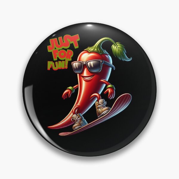 Item preview, Just for fun Cool Chili rides snowboard designed and sold by ReneMM.