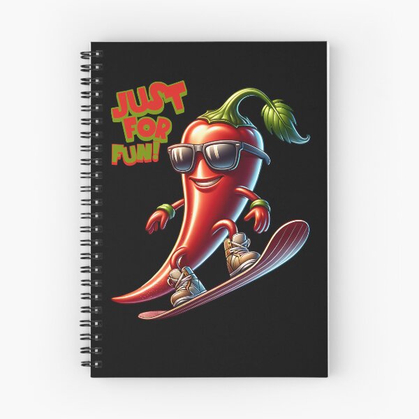 Item preview, Just for fun Cool Chili rides snowboard designed and sold by ReneMM.