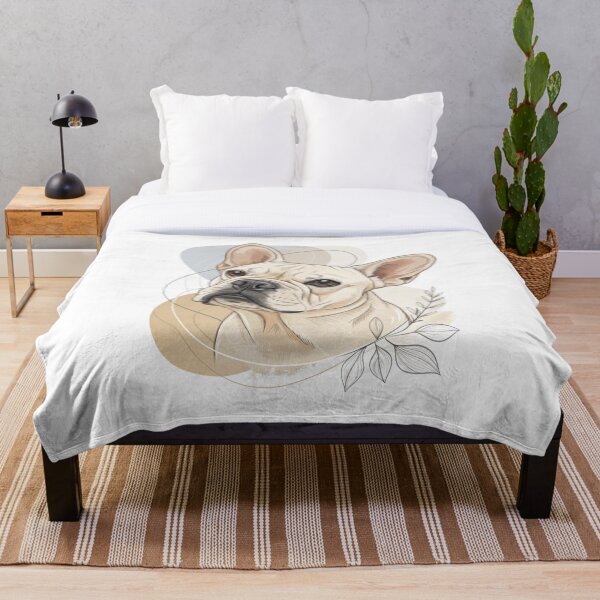 Aperçu de l'œuvre Portrait minimaliste de bouledogue français créée et vendue par Ommash.