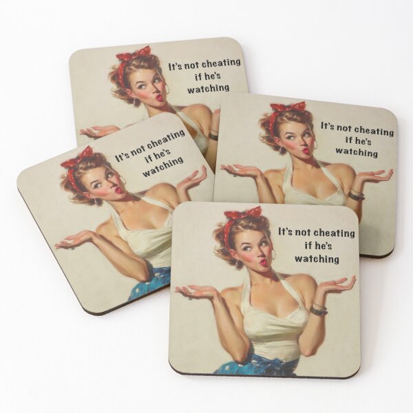 Item preview, Pin Up Swinger – “It’s Not Cheating If He’s Watching” designed and sold by Studioderi.