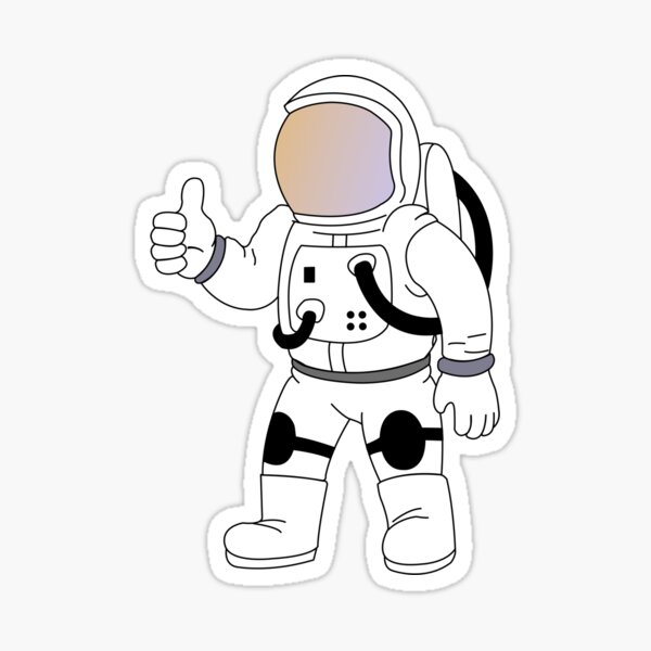 Astronauta pulgares arriba Pegatina