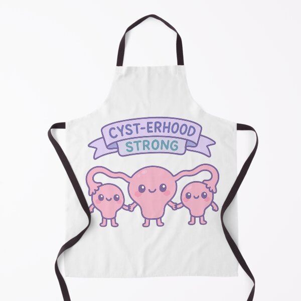 Item preview, Cyst-erhood Strong - PCOS Sisterhood Kawaii Uterus and Ovaries designed and sold by reflora1.