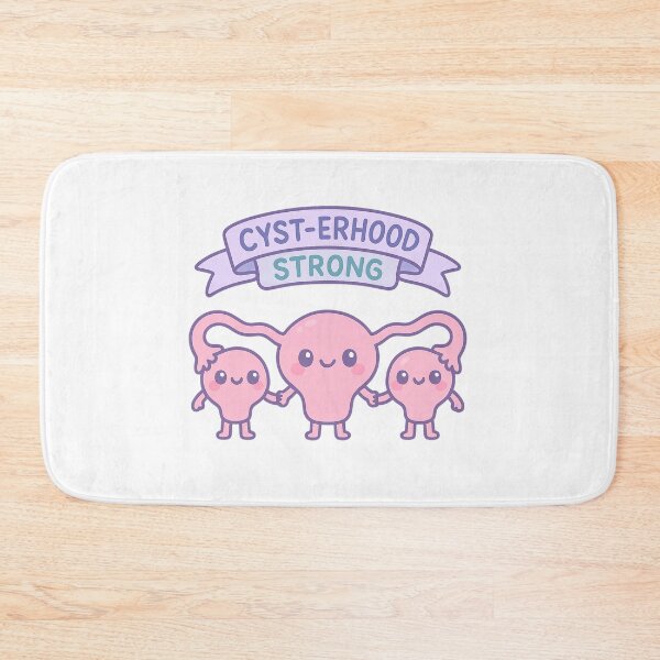 Item preview, Cyst-erhood Strong - PCOS Sisterhood Kawaii Uterus and Ovaries designed and sold by reflora1.