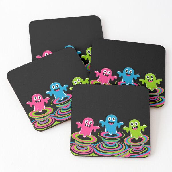 Item preview, Colorful Happy Ghosts – Cute Pop Art Cartoon  designed and sold by SamartkitDesign.