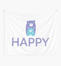Happy Teddy Bear Wall Tapestry