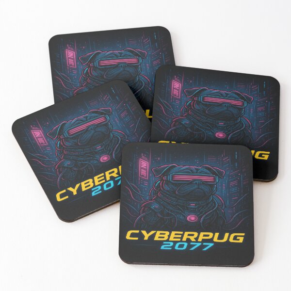 Item preview, CyberPug 2077 – Neon Cyberpunk Pug designed and sold by Herundros.