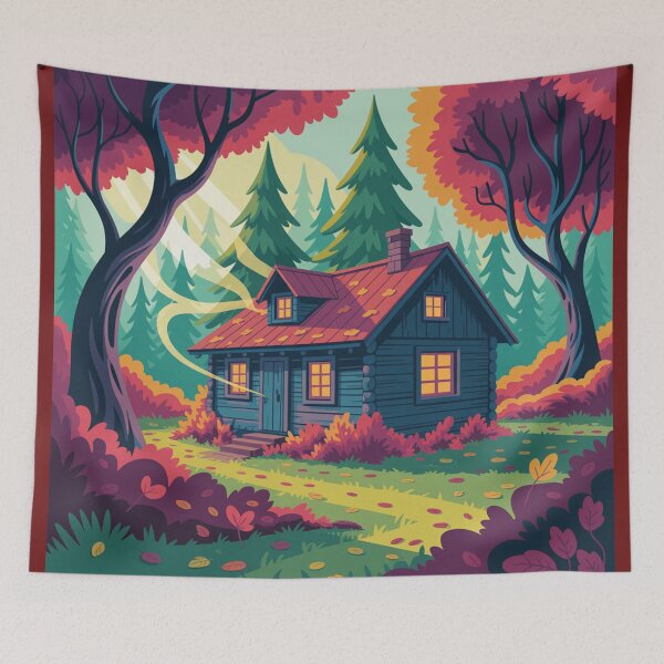 Item preview, A melancholic autumn landscape in psychedelic style, designed and sold by Lilashakti ⭐️ ⭐️ ⭐️ ⭐️ ⭐️.