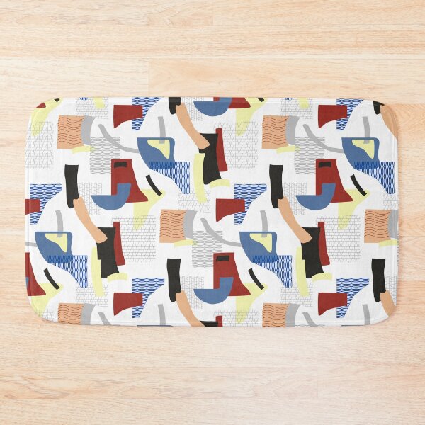 Item preview, Copy of Minimal Scandinavian digital geometric pattern dark pink purple designed and sold by Alessandro Remo Mazzoni Remotextiles.