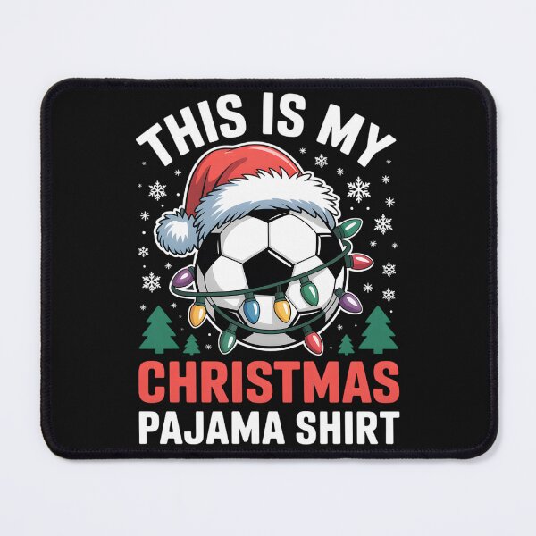 Item preview, My Christmas Soccer Pajama Shirt Santa Xmas Lights Men Boys designed and sold by clothesy7.
