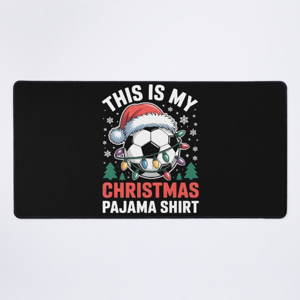 Item preview, My Christmas Soccer Pajama Shirt Santa Xmas Lights Men Boys designed and sold by clothesy7.