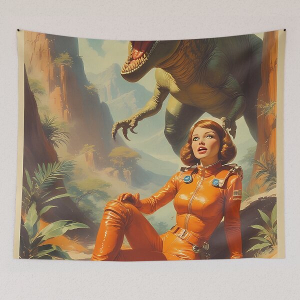 Item preview, The Cosmos Woman at War with the Space Dinosaurs designed and sold by she-devil-shirt.
