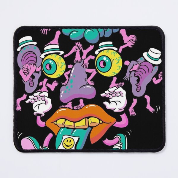 Item preview, Trippy Face Made of Body Parts and Dancing Ears designed and sold by dianadouri.