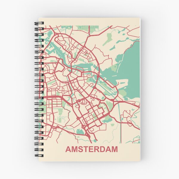 Item preview, Modern Amsterdam Map designed and sold by MapsByLeo.