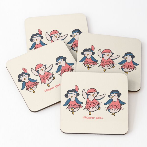 Item preview, Cute 1920s Flapper Penguins Illustration designed and sold by MariOyama.